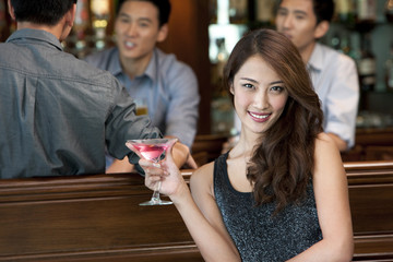 Portrait of a Woman at a Bar