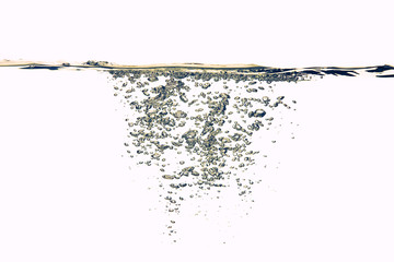 Splashing gold water