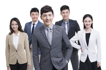 Group of successful business people