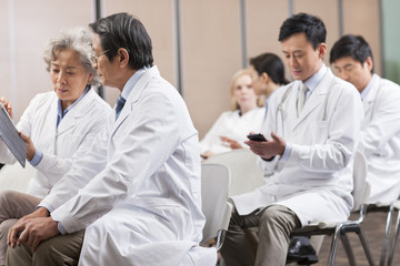 Fototapeta premium Medical workers waiting for meeting