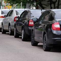 The image of cars on a parking