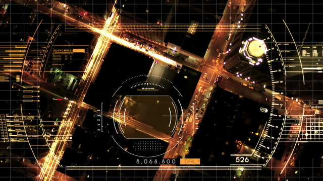 drone technology America UAV remote pilot aircraft motion graphics city night