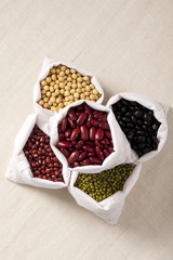 Close-up of different beans