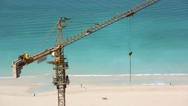 real estate business building development crane beachfront UAE tourist tourism