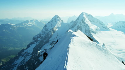 Aerial Switzerland Jungfrau summit mountaineering outdoor 