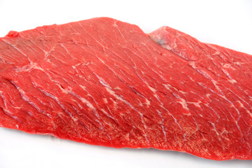 fresh beef on white background