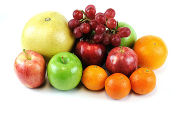 Fototapeta na wymiar fruits on the white background