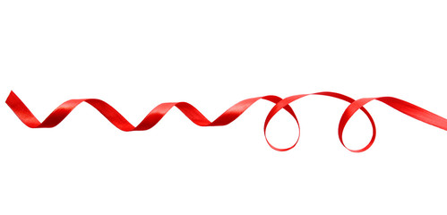 Red ribbon isolated on white