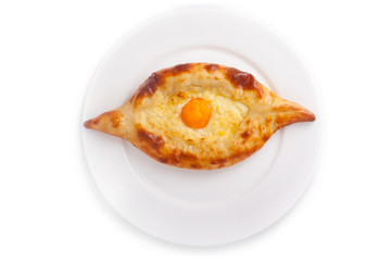  Ajarian khachapuri Georgian cheese pastry