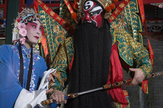 Man And Woman In Ceremonial Costume