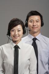 Portrait of a phone service team