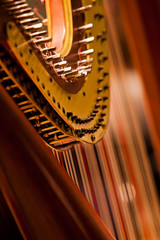 Obraz premium Detail of harp closeup