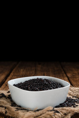 Heap of Black Rice (close-up shot)