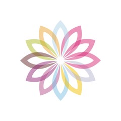 abstract lotus /rainbow color