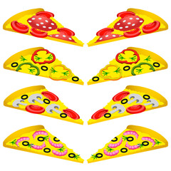 Pizza. Isolated objects on white background.