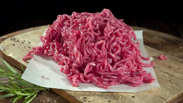 Minced beef Meat (rotating seamless loopable 4K footage)