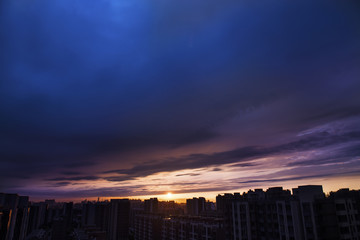 Fototapeta premium Sunset in Beijing,China