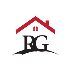 innitial letter logo with roof and window