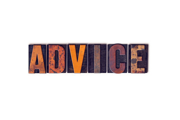 Advice Concept Isolated Letterpress Type