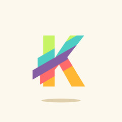 Letter K logo icon design template elements