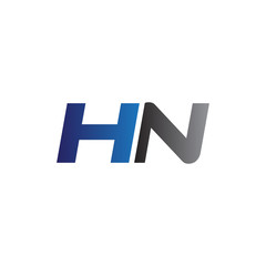Simple Modern letters Initial Logo hn