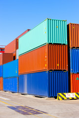 Fototapeta premium Cargo containers in shipping dock