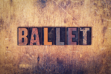 Ballet Concept Wooden Letterpress Type © enterlinedesign