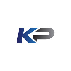 Simple Modern letters Initial Logo kp