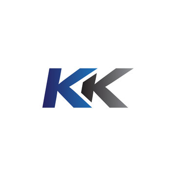 Simple Modern letters Initial Logo kk