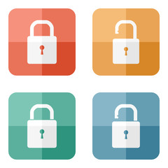 Lock icons: open and closed