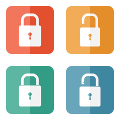 Lock icons: open and closed