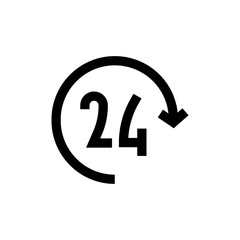 Online, 24 hours open line icon.
