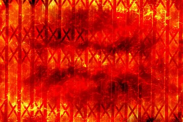 art fire burning metal wall pattern illustration background