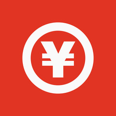 Fototapeta premium The yen icon. Cash and money, wealth, payment symbol. Flat