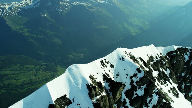 Aerial Eiger Switzerland Rock climbing mountaineering snow ice