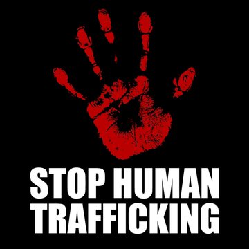 stop human trafficking logo template