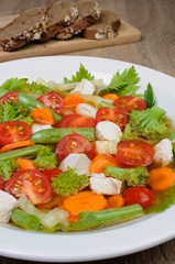 Vegetable soup with chicken