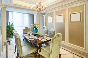 interior of modern dining room