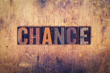 Chance Concept Wooden Letterpress Type