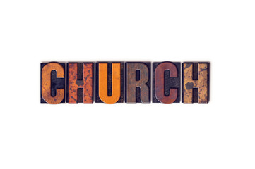 Church Concept Isolated Letterpress Type