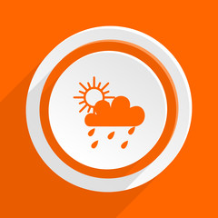 rain orange vector icon