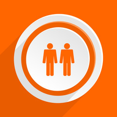 homosexual orange vector icon