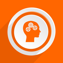 head orange vector icon