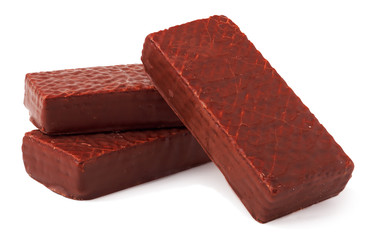 Chocolate sweets isolated on a white