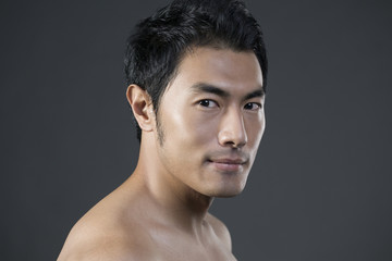 Obraz premium Portrait of young man with fresh skin