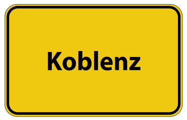 Ortstafel Koblenz in Deutschland