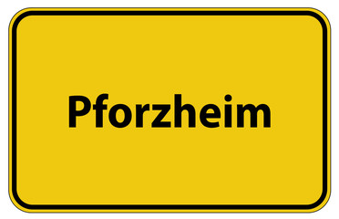 Ortstafel Pforzheim in Deutschland