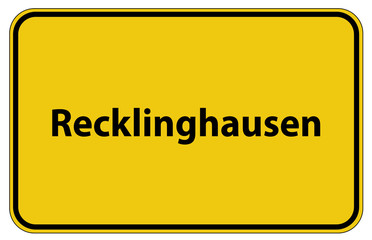 Ortstafel Recklinghausen in Deutschland