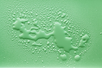 splash drops on green background