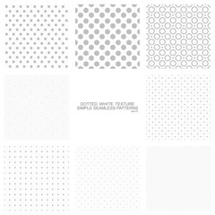 Set of simple dotted patterns, seamless